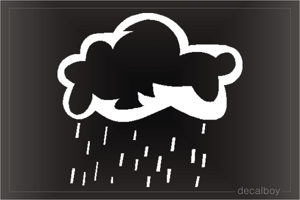 Rain Clouds 2 Car Decal