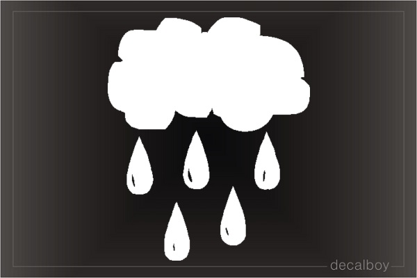 Rain Cloud Car Decal