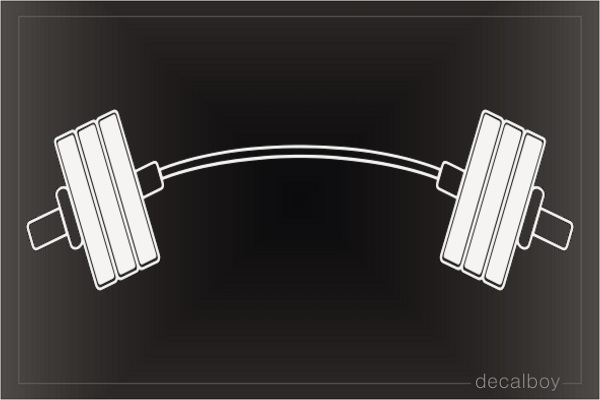 Weightlifting Bent Bar Decal