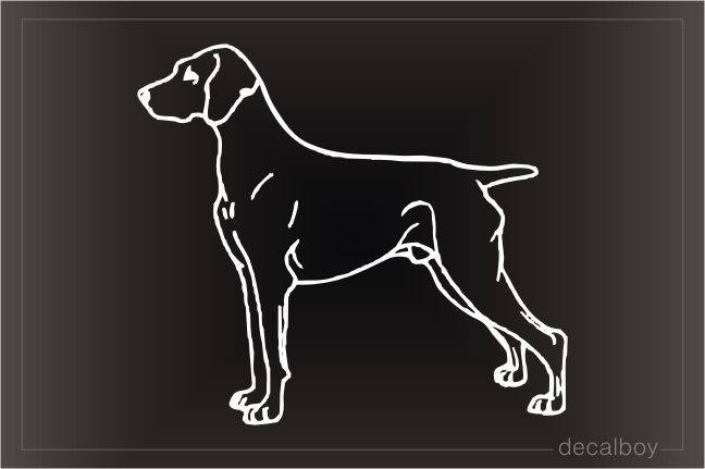 Weimaraner Car Window Decal