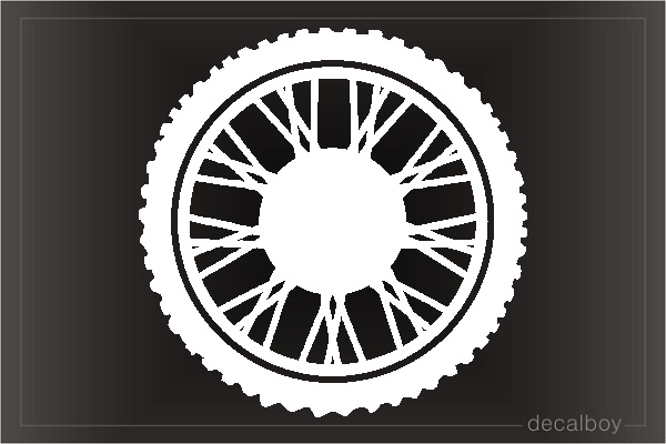 Wheel Motorcross Window Decal