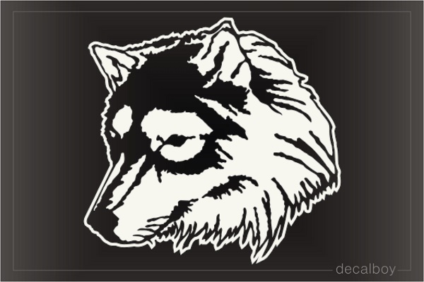 Wolf Head Window Decal