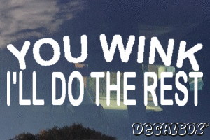 You Wink Ill Do The Rest Vinyl Die-cut Decal