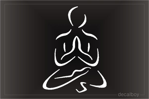 Yoga Car Window Decal