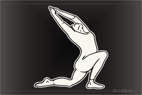 Yoga Woman Car Window Decal