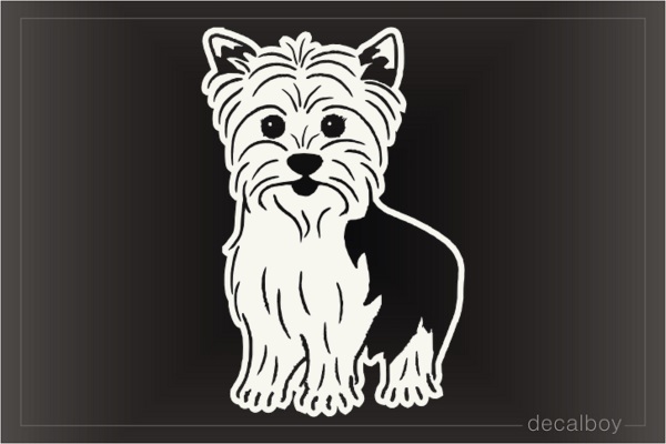 Yorkie Puppy Decal