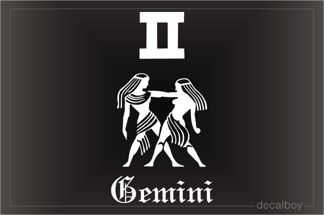 Gemini Twins Auto Window Decal