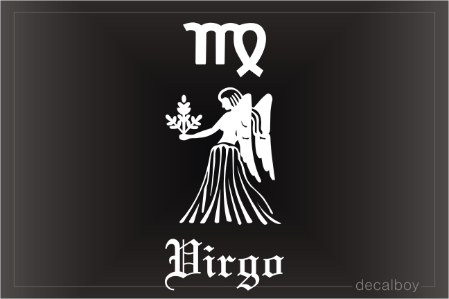 Zodiac Virgo Virgin Auto Window Decal