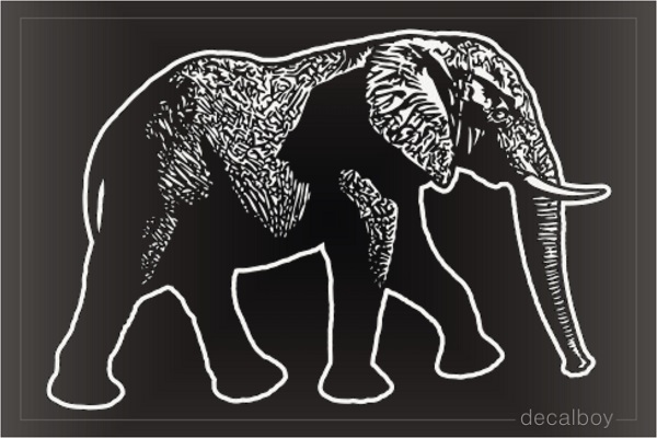 African Wild Elephant Safari Decal