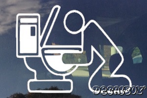 Alcoholic Puking Symbol Decal