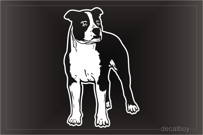 Amstaff American Staffordshire Terrier Dog Window Decal