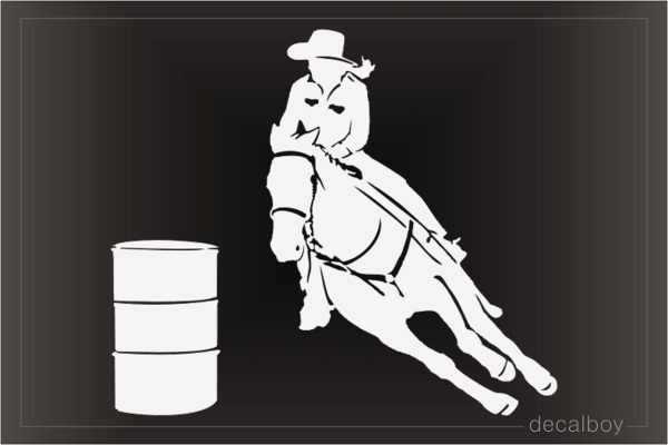 Barrel Racer Car Window Decal