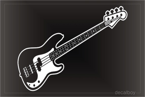 Bass Guitar Musical Instrument Decal