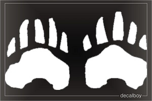 Bear Paw Prints Window Decal