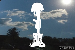 Boots Helmet Rifle Car Decal