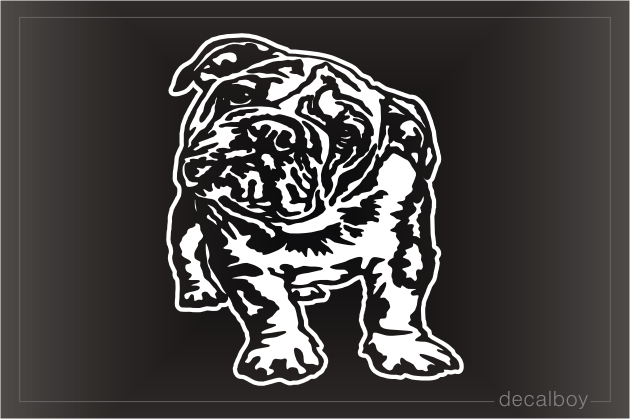 Bulldog Puppy Decal