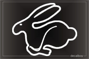 Running Bunny Window Decal