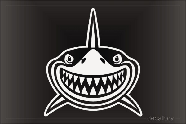 Cartoon Shark Face Decal