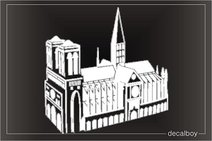 Cathedral Notre Dame Paris Car Decal