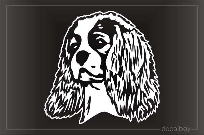 Cavalier King Charles Spaniel Dog Face Car Window Decal