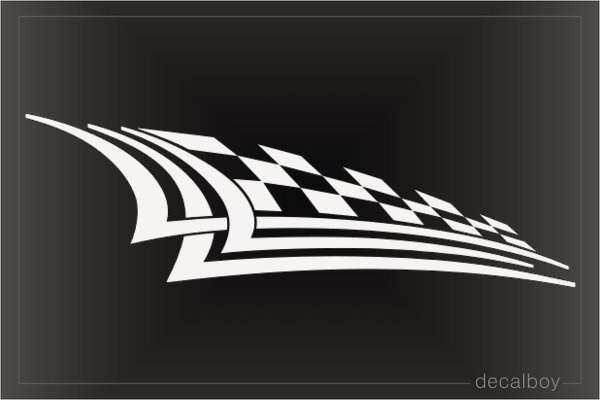 Checker Flag Tribal Decal