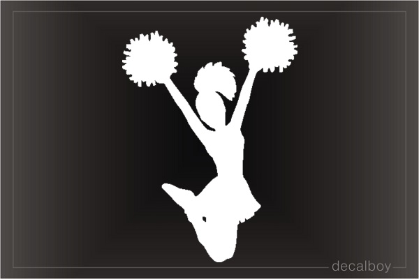 Cheerleading Jump Car Window Decal