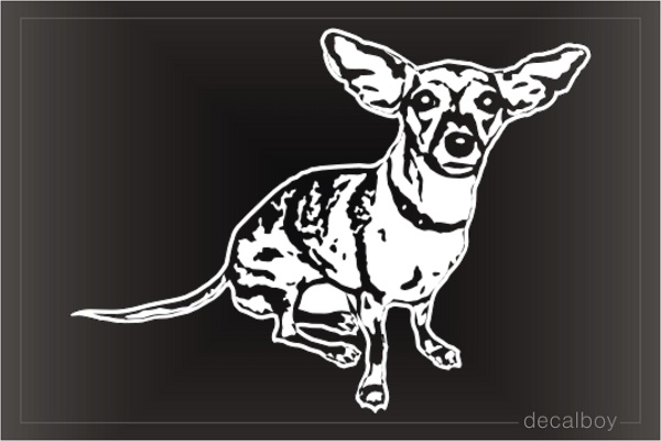 Chiweenie Dog Window Decal