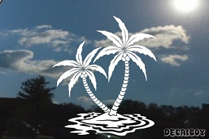 Coconut Palm Trees Island Decal