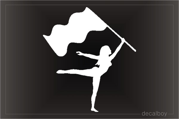 Color Guard Flag Dance Car Window Decal