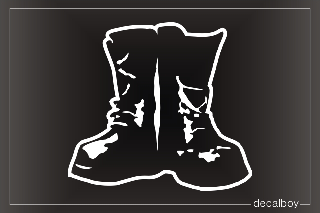 Combat Boots Car Decal