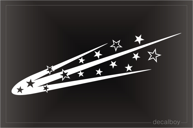 Comet Falling Star Car Decal