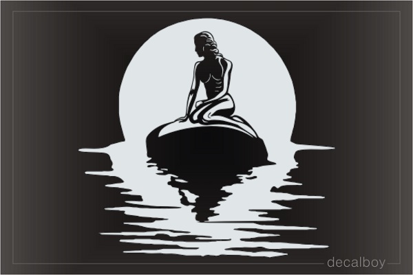 Copenhagen Little Mermaid Figure Car Decal