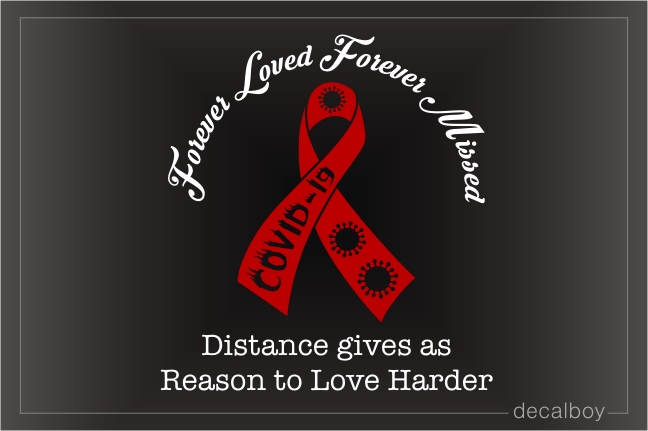 Covid 19 Ribbon Memorial Car Decal