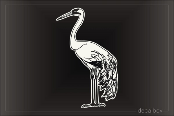 Crane Bird Window Decal