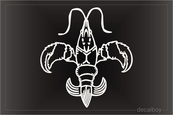 Crawfish Fleur De Lis Decal