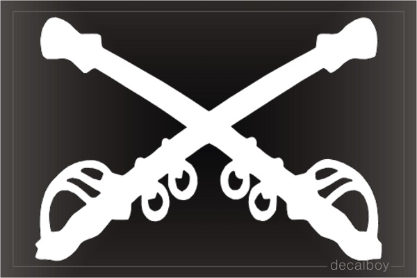Crossed Sabers Decal