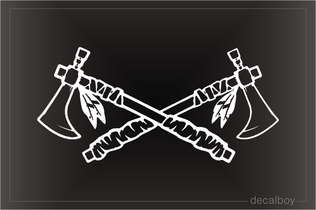 Crossed Tomahawks Decal