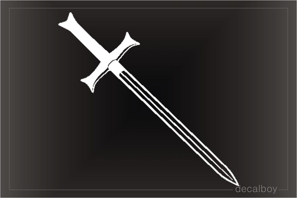 Crusade Crusader Sword Car Decal