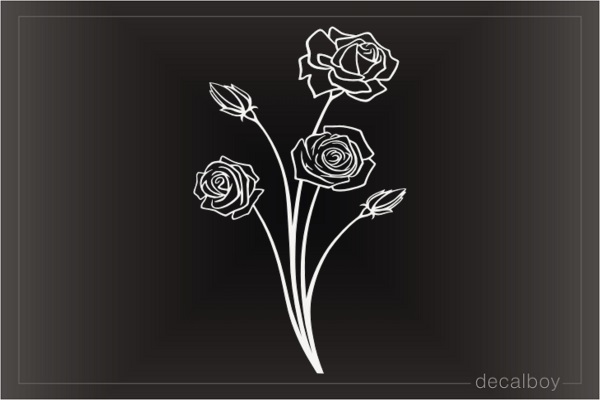 Dancing Roses Family Decal