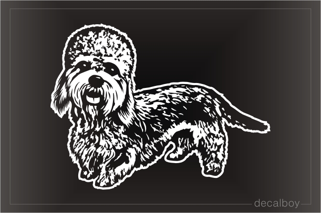 Dandie Dinmont Terrier Dog Face Decal