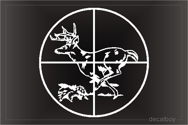 Deer In Scope Window Decal