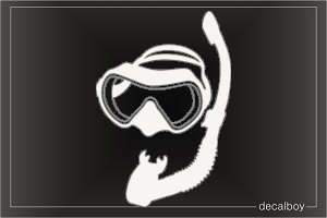 Diver Mask Snorkel Diving Car Decal