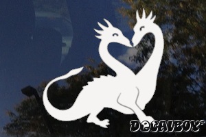 Dragon Love Heart Decal