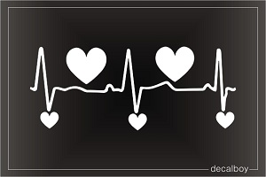 Ekg Pulse Heart Medical Car Decal