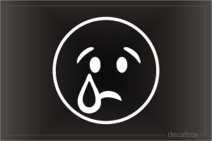 Emoji Face Crying Decal