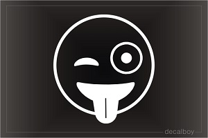 Emoji Face Tongue Out Decal