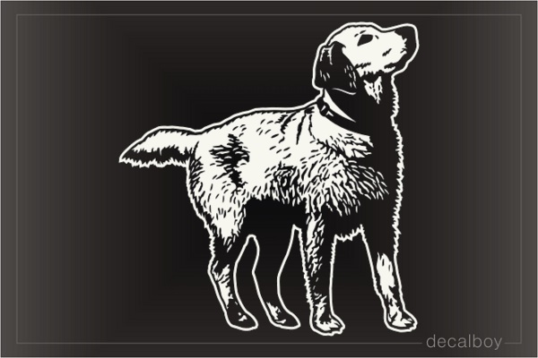 English Golden Retriever Dog Decal