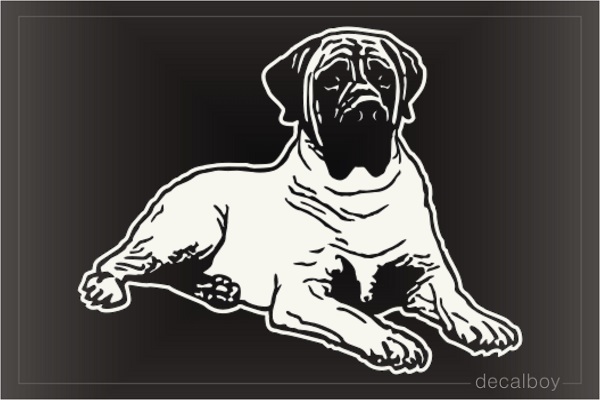 English Mastiff Dog Window Decal