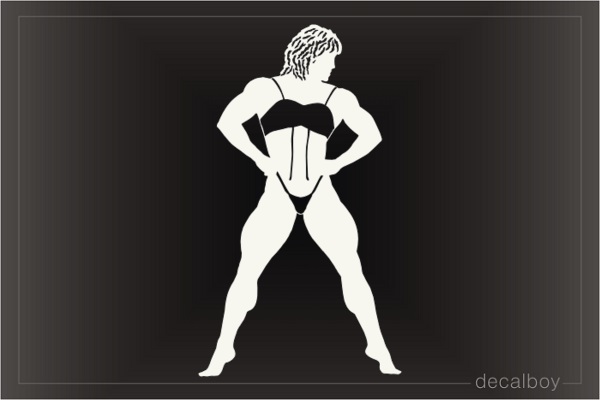 Female Bodybuilder Decal