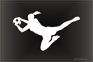 Female Girl Goalkeeper Soccer Decal